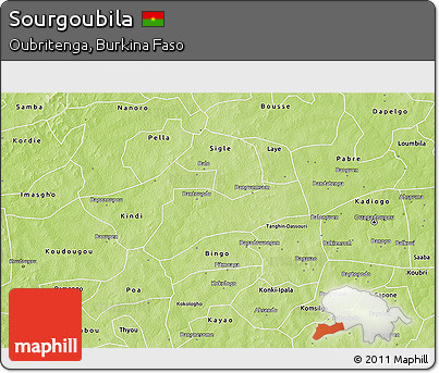 Physical 3D Map of Sourgoubila