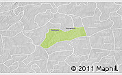 Physical 3D Map of Sourgoubila, lighten, desaturated