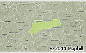 Physical 3D Map of Sourgoubila, semi-desaturated