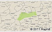 Physical 3D Map of Sourgoubila, shaded relief outside