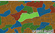 Political 3D Map of Sourgoubila, darken
