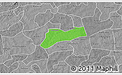 Political 3D Map of Sourgoubila, desaturated