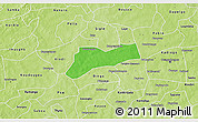 Political 3D Map of Sourgoubila, physical outside