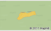 Savanna Style 3D Map of Sourgoubila, single color outside