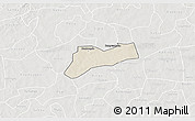 Shaded Relief 3D Map of Sourgoubila, lighten, semi-desaturated