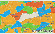 Shaded Relief 3D Map of Sourgoubila, political outside