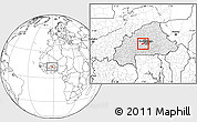 Blank Location Map of Sourgoubila, highlighted country, highlighted parent region
