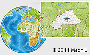 Physical Location Map of Sourgoubila, highlighted country, highlighted parent region
