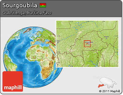 Physical Location Map of Sourgoubila, highlighted parent region