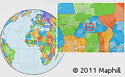Political Location Map of Sourgoubila, within the entire country