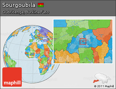 Political Location Map of Sourgoubila