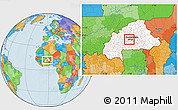 Political Location Map of Sourgoubila, highlighted country