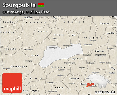Classic Style Map of Sourgoubila