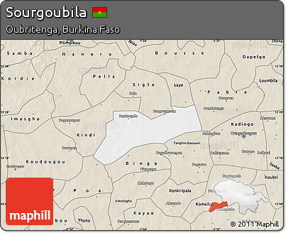 Classic Style Map of Sourgoubila
