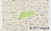 Physical Map of Sourgoubila, shaded relief outside