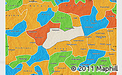 Shaded Relief Map of Sourgoubila, political outside