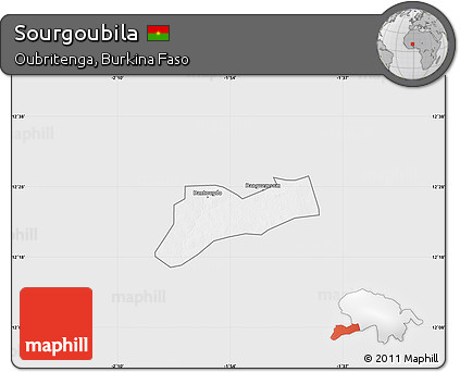 Silver Style Map of Sourgoubila, single color outside