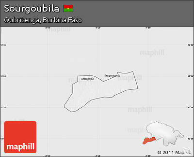 Silver Style Map of Sourgoubila, single color outside