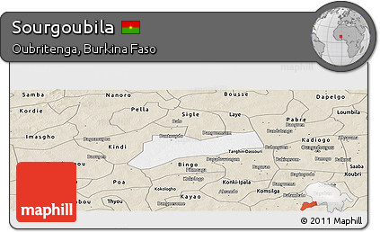 Classic Style Panoramic Map of Sourgoubila