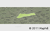 Physical Panoramic Map of Sourgoubila, darken, semi-desaturated
