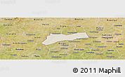 Shaded Relief Panoramic Map of Sourgoubila, satellite outside