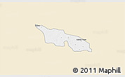 Classic Style 3D Map of Zitenga, single color outside