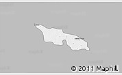 Gray 3D Map of Zitenga, single color outside