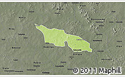 Physical 3D Map of Zitenga, darken, semi-desaturated