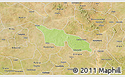 Physical 3D Map of Zitenga, satellite outside