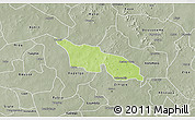 Physical 3D Map of Zitenga, semi-desaturated