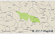 Physical 3D Map of Zitenga, shaded relief outside