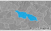 Political 3D Map of Zitenga, desaturated