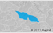 Political 3D Map of Zitenga, lighten, desaturated
