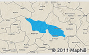 Political 3D Map of Zitenga, shaded relief outside