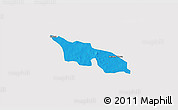 Political 3D Map of Zitenga, single color outside