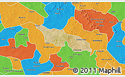Satellite 3D Map of Zitenga, political outside