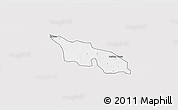 Silver Style 3D Map of Zitenga, single color outside