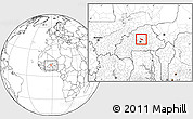 Blank Location Map of Zitenga, within the entire country