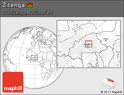 Blank Location Map of Zitenga