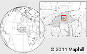 Blank Location Map of Zitenga, highlighted country, highlighted parent region, within the entire country