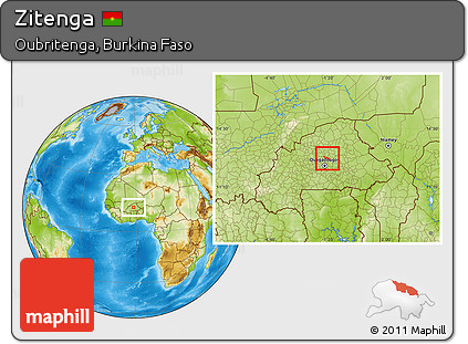 Physical Location Map of Zitenga
