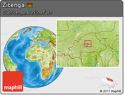 Physical Location Map of Zitenga