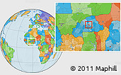 Political Location Map of Zitenga, within the entire country