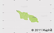 Physical Map of Zitenga, cropped outside