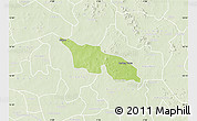 Physical Map of Zitenga, lighten