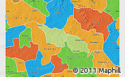 Physical Map of Zitenga, political outside