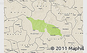 Physical Map of Zitenga, shaded relief outside
