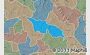 Political Map of Zitenga, semi-desaturated