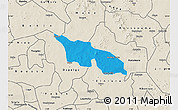 Political Map of Zitenga, shaded relief outside