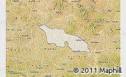 Shaded Relief Map of Zitenga, satellite outside